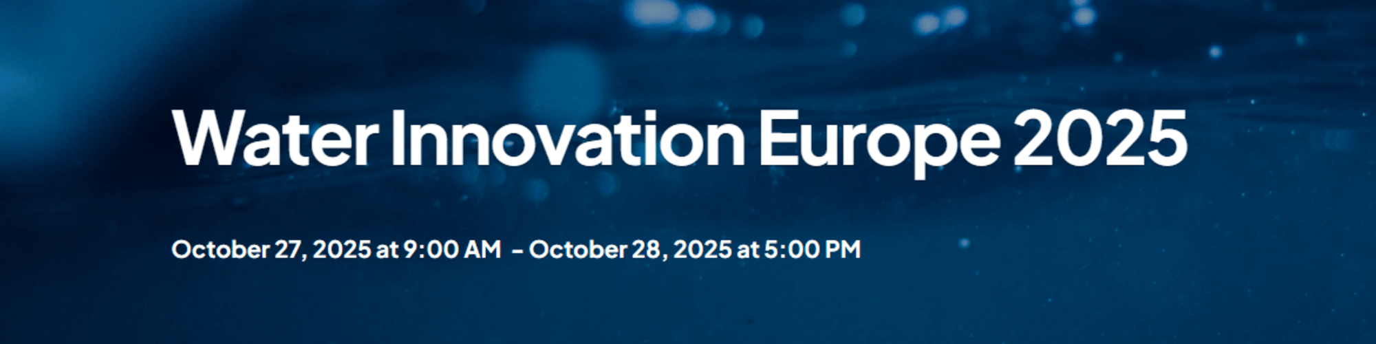 Water Innovation Europe 2025